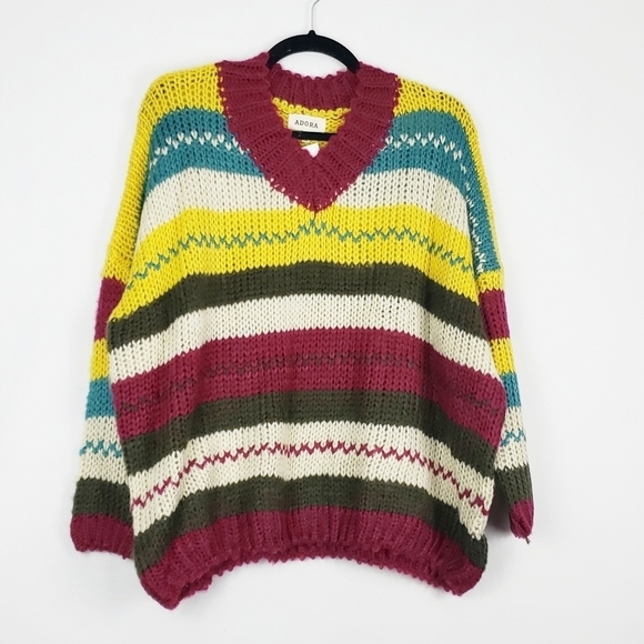 Adora Multicolored Chunky Knit Sweater Sm/Med - Picture 4 of 4